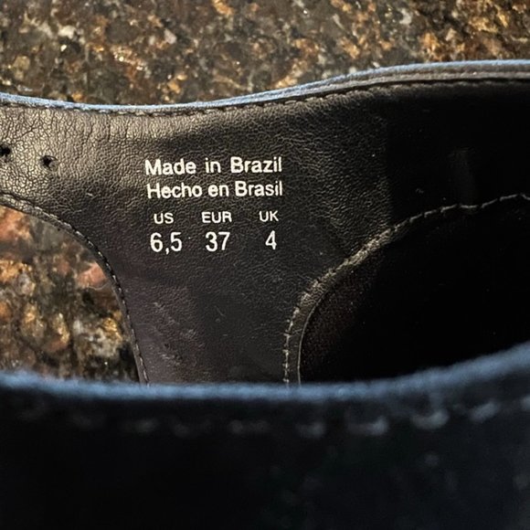 Aldo Black Juliusa Suede Slingback Open Toe Block Heels-Size 6 1/2 - Picture 7 of 13